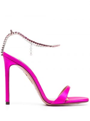 Sandali con cristalli Aquazzura rosa