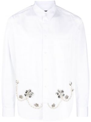 Křišťálová bavlněná košile Simone Rocha bílá