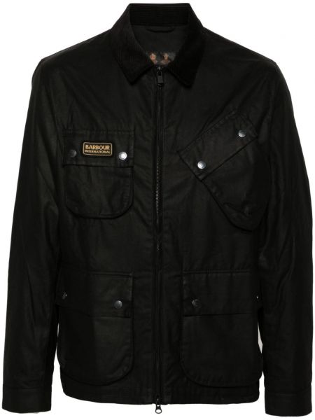 Jachetă militară din bumbac Barbour International negru