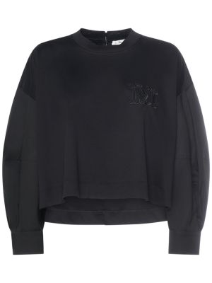 Jersey sweatshirt mit stickerei aus baumwoll Max Mara schwarz