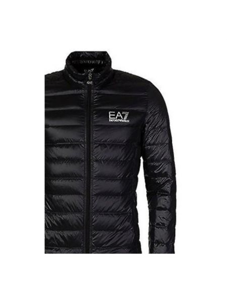 Pikowana nylonowa kurtka puchowa Emporio Armani Ea7 czarna