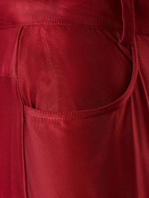 Pantaloni din jerseu cu croială lejeră Alexandre Vauthier roșu