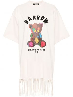 Тениска с ресни Barrow бежово