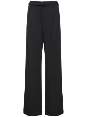 Pantalon en laine large Ralph Lauren Collection noir