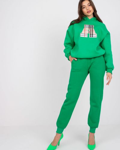 Mikina s potiskem Fashionhunters zelená