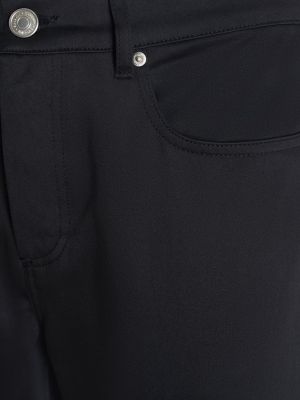 Pamučne hlače ravnih nogavica Ami Paris crna