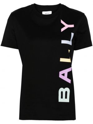 T-shirt en coton à imprimé Bally noir