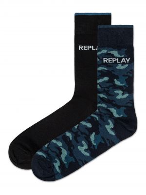Maskáčové ponožky Replay čierna