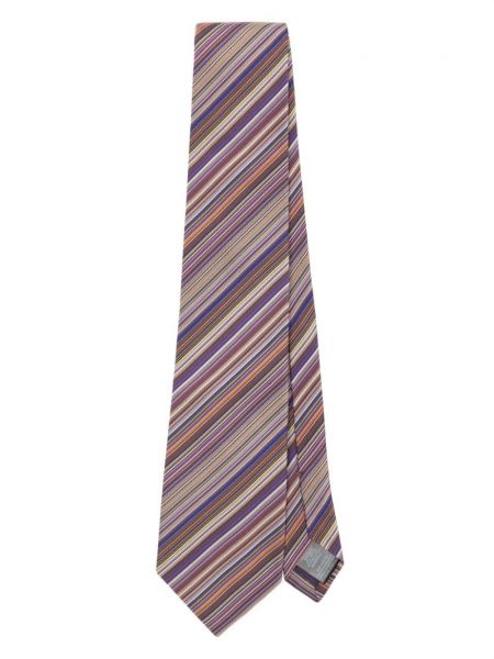 Krawat w paski żakardowy Paul Smith