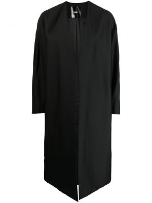 Oversize палто с v-образно деколте Jnby черно