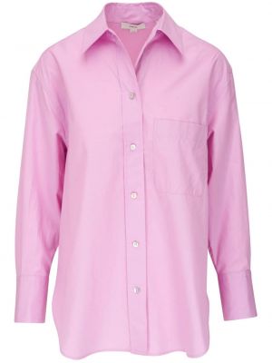 Памучна риза Vince розово