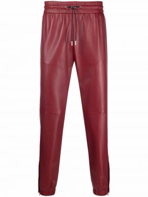 Pantalones de chándal ajustados Saint Laurent rojo
