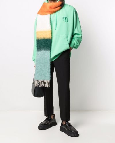 Kokvilnas kapučdžemperis Nanushka zaļš