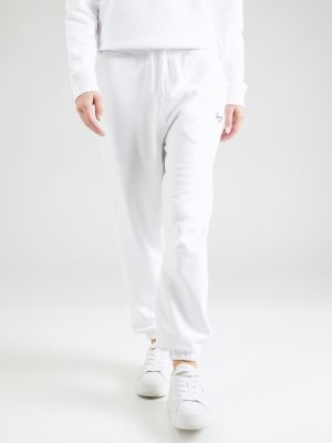 Pantaloni cu croială lejeră Tommy Jeans alb