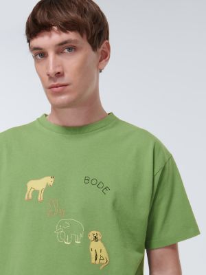 Bombažna majica Bode zelena