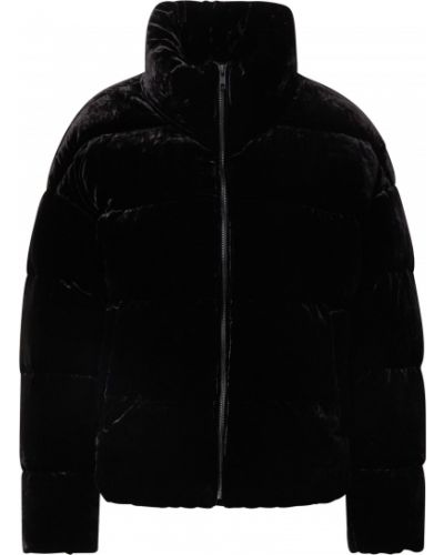 Hodvábna priliehavá zimná bunda na zips Jnby - čierna
