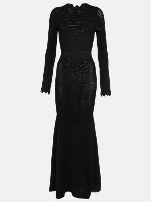 Przezroczysta sukienka długa Victoria Beckham czarna