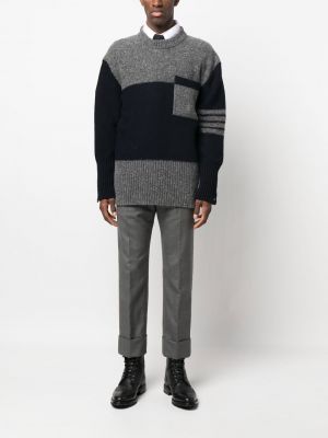 Oversized pruhovaný pulovr Thom Browne