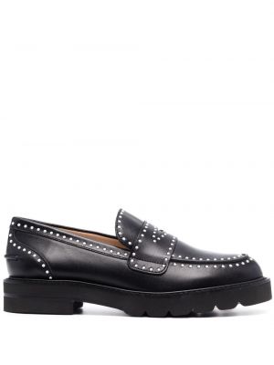 Pantofi loafer cu perle Stuart Weitzman negru