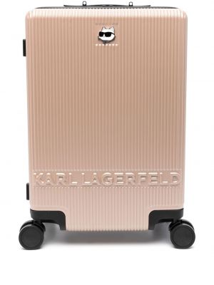 Cestovní taška Karl Lagerfeld růžová