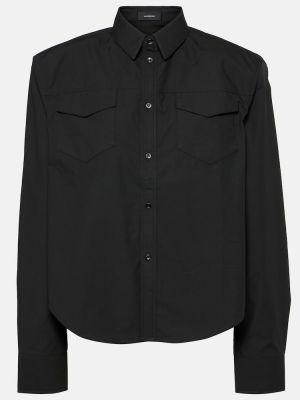 Памучна риза Wardrobe.nyc черно