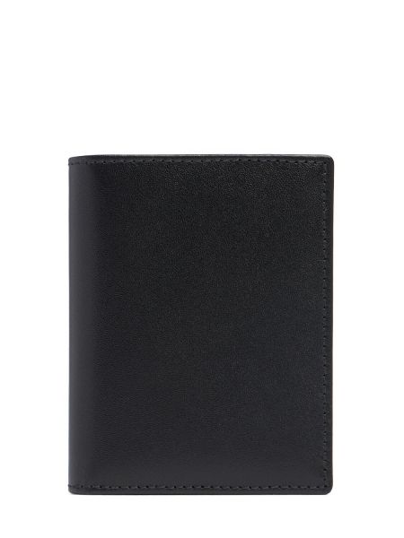 Cartera de cuero clásica Comme Des Garçons Wallet negro