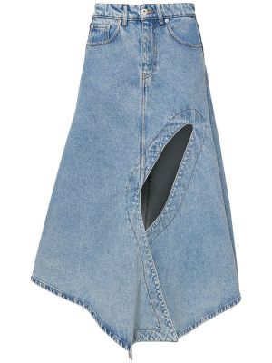 Džínsová sukňa s vysokým pásom Y/project modrá