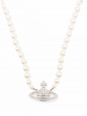 Krištáľový náhrdelník s perlami Vivienne Westwood