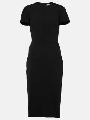 Testhezálló midi ruha Victoria Beckham fekete