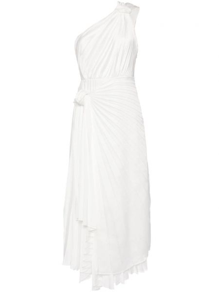 Asimetriska kleita uz vienu plecu ar drapējumu Acler balts