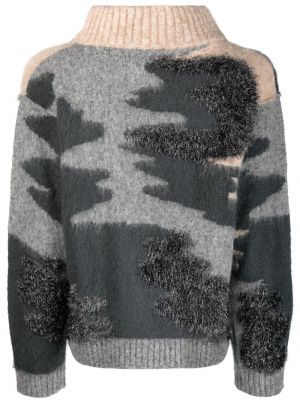 Sweter w kamuflażu Semicouture