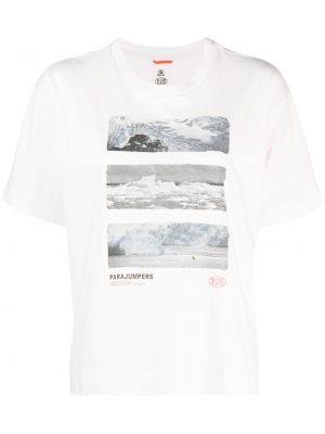T-shirt aus baumwoll mit print Parajumpers weiß