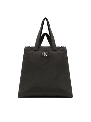 Nakupovalna torba iz najlona Calvin Klein Jeans črna
