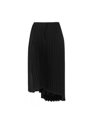 Falda midi plisada Saint Laurent negro
