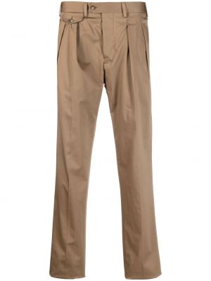 Pantaloni dritti plissettati Lardini marrone