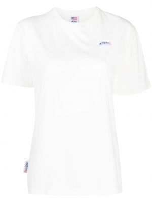 T-shirt con scollo tondo Autry bianco