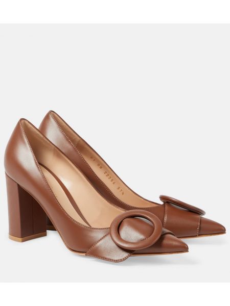 Läder pumps Gianvito Rossi brun