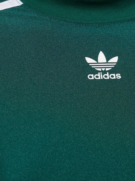 Pruhované tričko s dlhými rukávmi Adidas Originals zelená