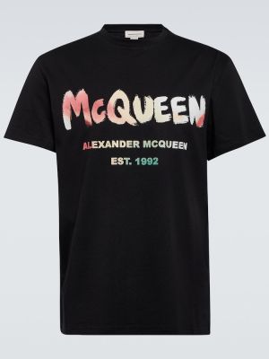 Tricou din bumbac Alexander Mcqueen negru