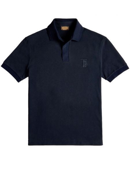 Poloshirt med broderier Tod's blå