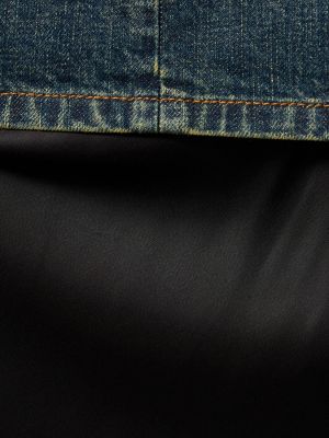 Bavlnená džínsová sukňa Mm6 Maison Margiela modrá