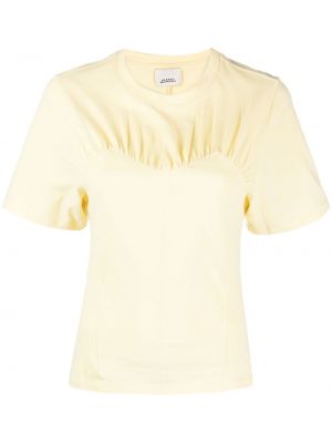 Bavlnené tričko Isabel Marant žltá