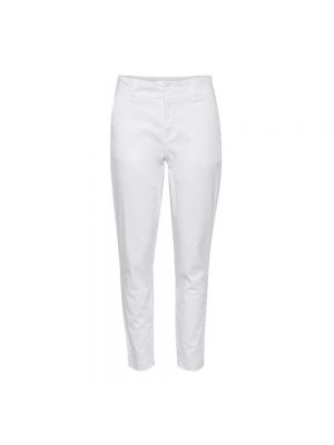 Spodnie slim fit Part Two białe