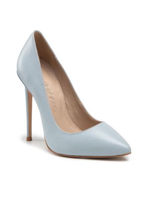 Полуотворени обувки с ток с ток Eva Longoria синьо