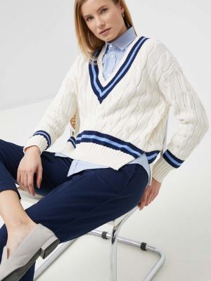 Sweter bawełniany Polo Ralph Lauren beżowy