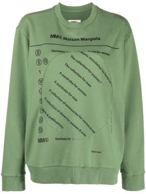 Памучен суитчър Mm6 Maison Margiela зелено