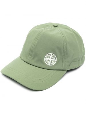 Bomull brodert cap Stone Island grønn