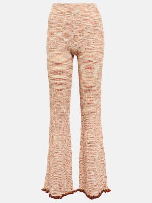 Pantaloni skinny cu dungi din poliester Jonathan Simkhai