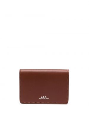 Peňaženka s potlačou A.p.c. hnedá