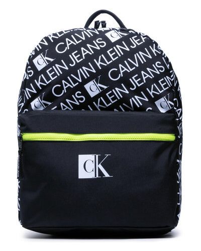 Calvin Klein Jeans Batoh Logo Aop Backpack IU0IU00236 Černá